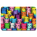 Cats Cat Cute Animal Rainbow Pattern Colorful Large Doormat 30 x20  Door Mat