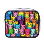 Cats Cat Cute Animal Rainbow Pattern Colorful Mini Toiletries Bag (One Side) Front