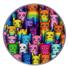 Cats Cat Cute Animal Rainbow Pattern Colorful Wireless Charger