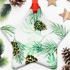 Watercolor Pattern Winter Ornament (star)