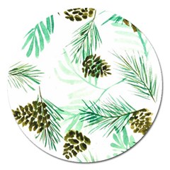 Watercolor Pattern Winter Magnet 5  (round) by Jancukart