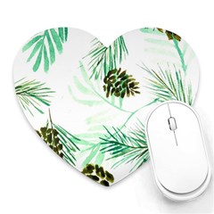 Watercolor Pattern Winter Heart Mousepad