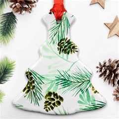 Watercolor Pattern Winter Christmas Tree Ornament (two Sides)