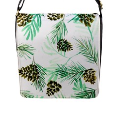 Watercolor Pattern Winter Flap Closure Messenger Bag (l)