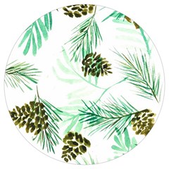 Watercolor Pattern Winter Round Trivet