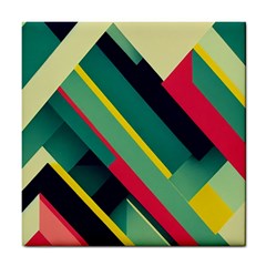 Pattern Abstract Geometric Design Tile Coaster by Jancukart