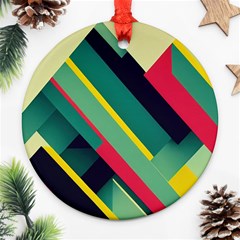 Pattern Abstract Geometric Design Ornament (round)