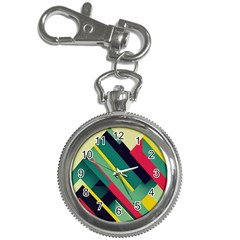 Pattern Abstract Geometric Design Key Chain Watches