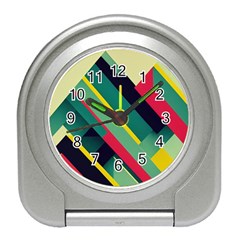 Pattern Abstract Geometric Design Travel Alarm Clock