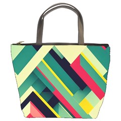 Pattern Abstract Geometric Design Bucket Bag