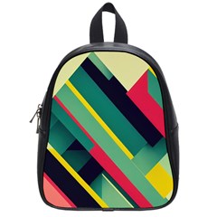 Pattern Abstract Geometric Design School Bag (small)