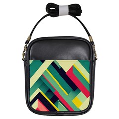 Pattern Abstract Geometric Design Girls Sling Bag