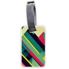 Pattern Abstract Geometric Design Luggage Tag (one Side) by Jancukart