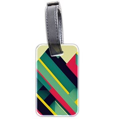 Pattern Abstract Geometric Design Luggage Tag (two Sides) by Jancukart