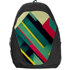 Pattern Abstract Geometric Design Backpack Bag by Jancukart