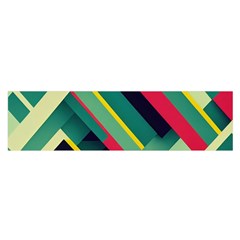 Pattern Abstract Geometric Design Oblong Satin Scarf (16  X 60 )