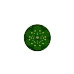 Lotus Bloom In Gold And A Green Peaceful Surrounding Environment 1  Mini Buttons Front