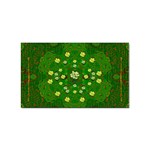 Lotus Bloom In Gold And A Green Peaceful Surrounding Environment Sticker Rectangular (100 pack) Front