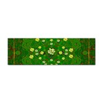 Lotus Bloom In Gold And A Green Peaceful Surrounding Environment Sticker Bumper (10 pack) Front