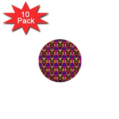 Cute Small Dogs With Colorful Flowers 1  Mini Buttons (10 Pack)  by pepitasart