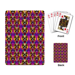 Cute Small Dogs With Colorful Flowers Playing Cards Single Design (rectangle)