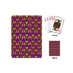 Cute Small Dogs With Colorful Flowers Playing Cards Single Design (mini) by pepitasart