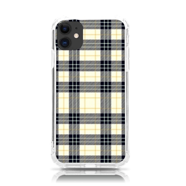 Gray And Yellow Plaids  iPhone 11 TPU UV Print Case