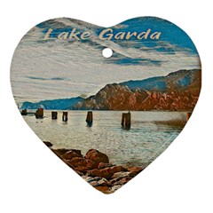 Lake Garda Ornament (heart) by ConteMonfrey