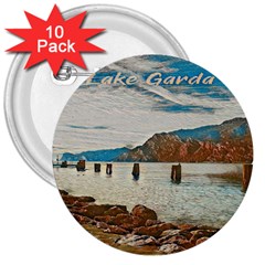 Lake Garda 3  Buttons (10 Pack)  by ConteMonfrey