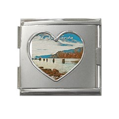 Lake Garda Mega Link Heart Italian Charm (18mm) by ConteMonfrey