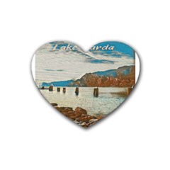 Lake Garda Rubber Heart Coaster (4 Pack) by ConteMonfrey