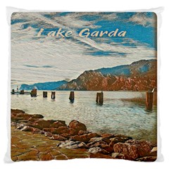 Lake Garda Large Premium Plush Fleece Cushion Case (two Sides) by ConteMonfrey