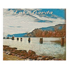 Lake Garda One Side Premium Plush Fleece Blanket (medium)