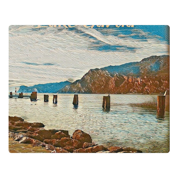 Lake Garda One Side Premium Plush Fleece Blanket (Large)