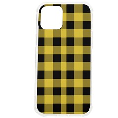 Black And Yellow Plaids Iphone 12 Pro Max Tpu Uv Print Case by ConteMonfrey