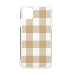 Brown And White Plaids Iphone 11 Tpu Uv Print Case