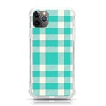 Turquoise Plaids  iPhone 11 Pro Max 6.5 Inch TPU UV Print Case Front