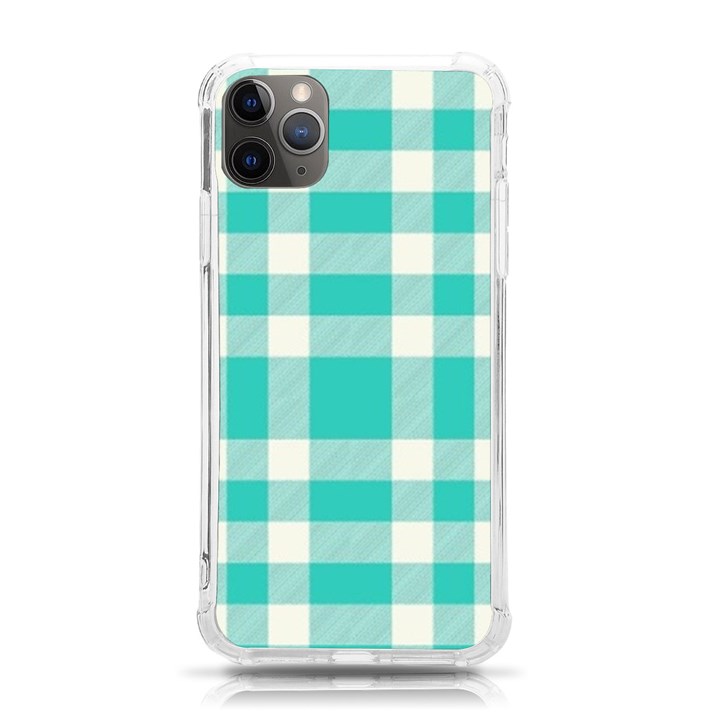 Turquoise Plaids  iPhone 11 Pro Max 6.5 Inch TPU UV Print Case