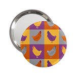 Chickens Pixel Pattern - Version 1a 2.25  Handbag Mirrors Front