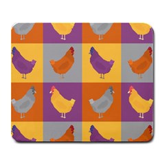 Chickens Pixel Pattern - Version 1a Large Mousepad by wagnerps