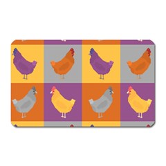 Chickens Pixel Pattern - Version 1a Magnet (rectangular) by wagnerps