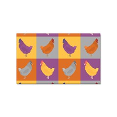 Chickens Pixel Pattern - Version 1a Sticker Rectangular (10 Pack) by wagnerps