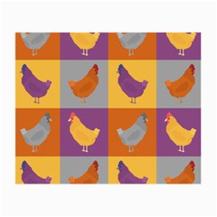 Chickens Pixel Pattern - Version 1a Small Glasses Cloth by wagnerps