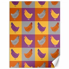 Chickens Pixel Pattern - Version 1a Canvas 36  X 48  by wagnerps