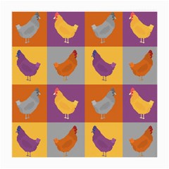 Chickens Pixel Pattern - Version 1a Medium Glasses Cloth by wagnerps