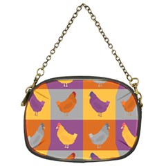 Chickens Pixel Pattern - Version 1a Chain Purse (one Side) by wagnerps