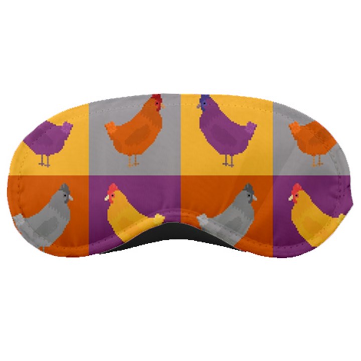 Chickens Pixel Pattern - Version 1a Sleeping Mask