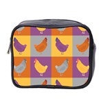 Chickens Pixel Pattern - Version 1a Mini Toiletries Bag (Two Sides) Front