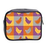 Chickens Pixel Pattern - Version 1a Mini Toiletries Bag (Two Sides) Back