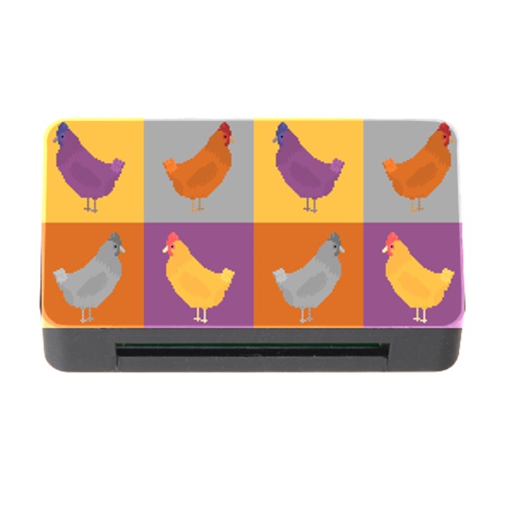 Chickens Pixel Pattern - Version 1a Memory Card Reader with CF